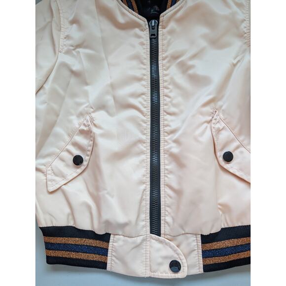 NWD Coach 1941 Women's Satin Cropped Bomber Jacket Size 2 Beige #2G413 - Picture 6 of 12
